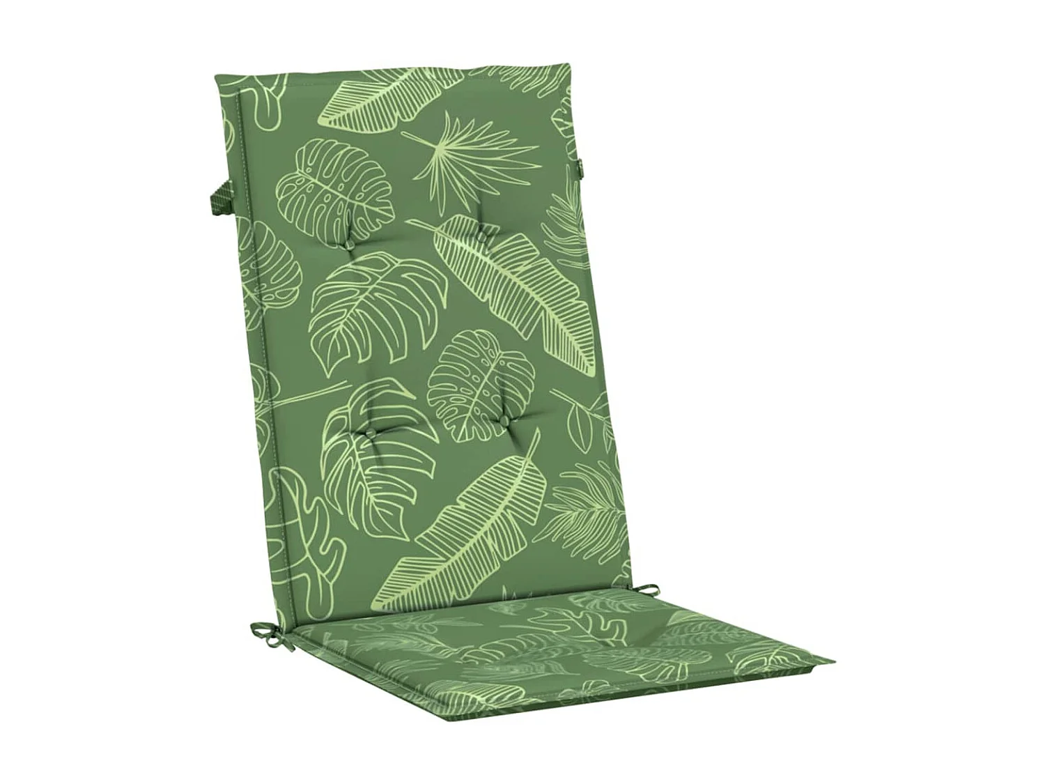 Coussins de chaise à dossier haut 4 pcs modèle de feuille tissu OFR55428