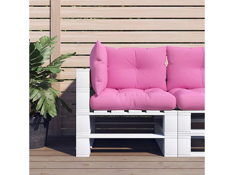 Coussins de palette 3 pcs rose tissu Oxford OFR96454