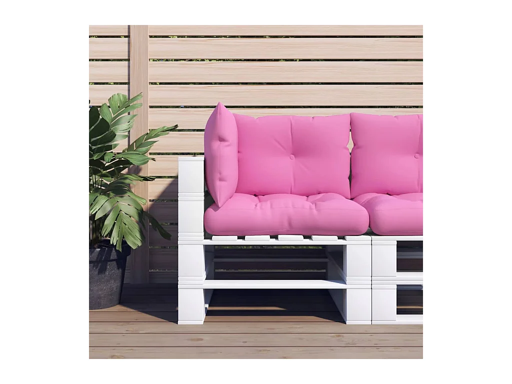 Coussins de palette 3 pcs rose tissu Oxford OFR96454