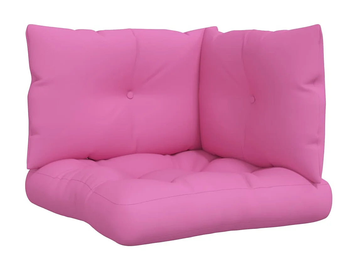 Almofadões p/ móveis de paletes 3 pcs tecido oxford rosa PT957103