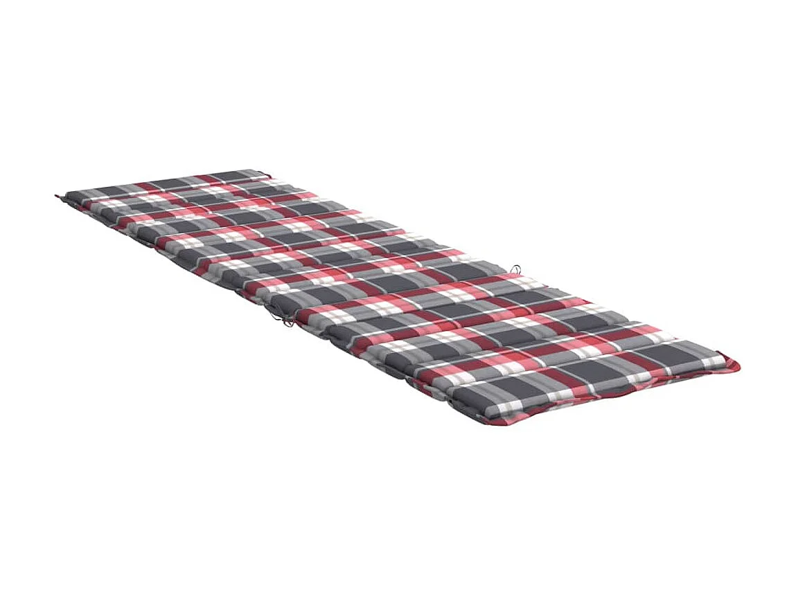 Almofadão p/ espreguiçadeira tecido oxford xadrez vermelho PT631301