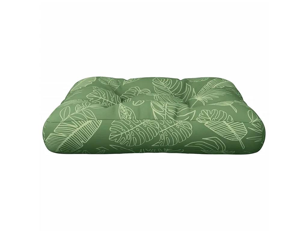 Coussin de palette à motif de feuilles 58x58x10 cm tissu oxford OFR54684