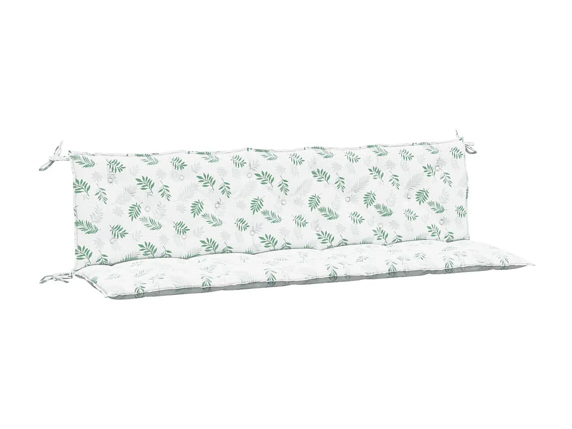 Cojines de banco de jardín 2 uds tela Oxford estampado de hojas ES257544