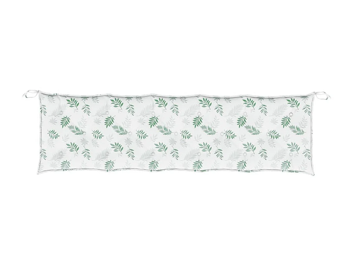 Coussins de banc de jardin 2 pcs motif de feuilles tissu Oxford OFR70932