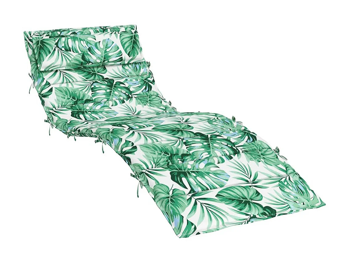 Coussin de chaise longue motif de feuilles 180x60x3 cm OFR34826