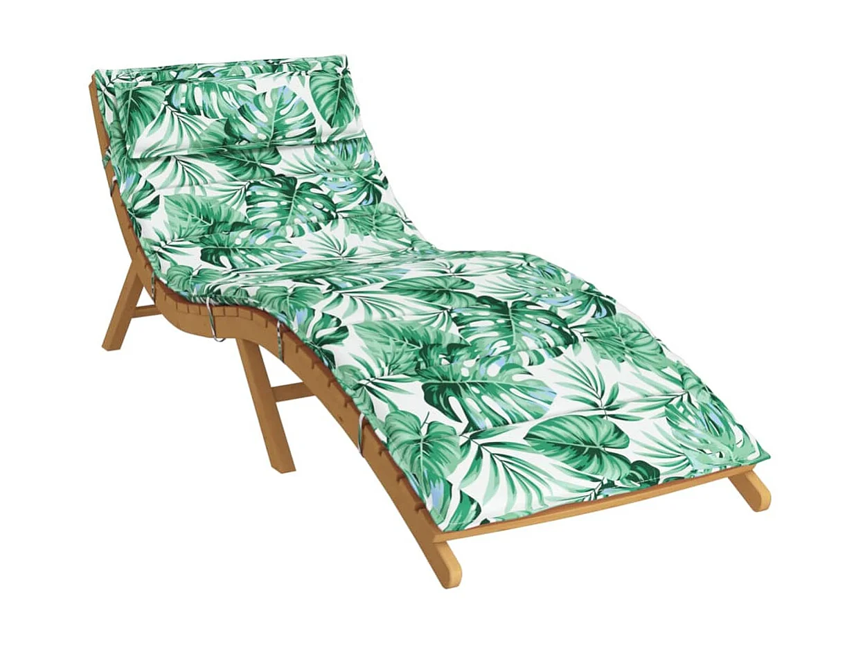 Coussin de chaise longue motif de feuilles 180x60x3 cm OFR34826