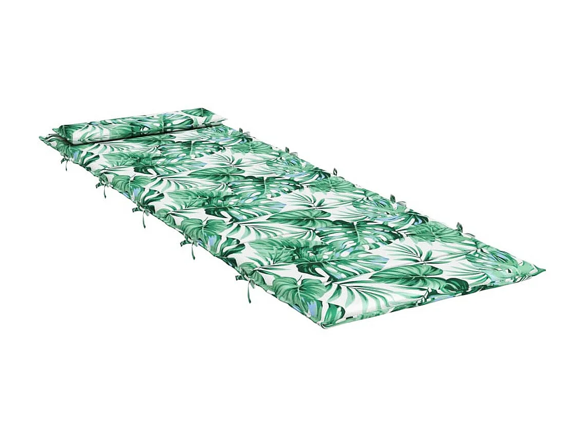 Coussin de chaise longue motif de feuilles 180x60x3 cm OFR34826