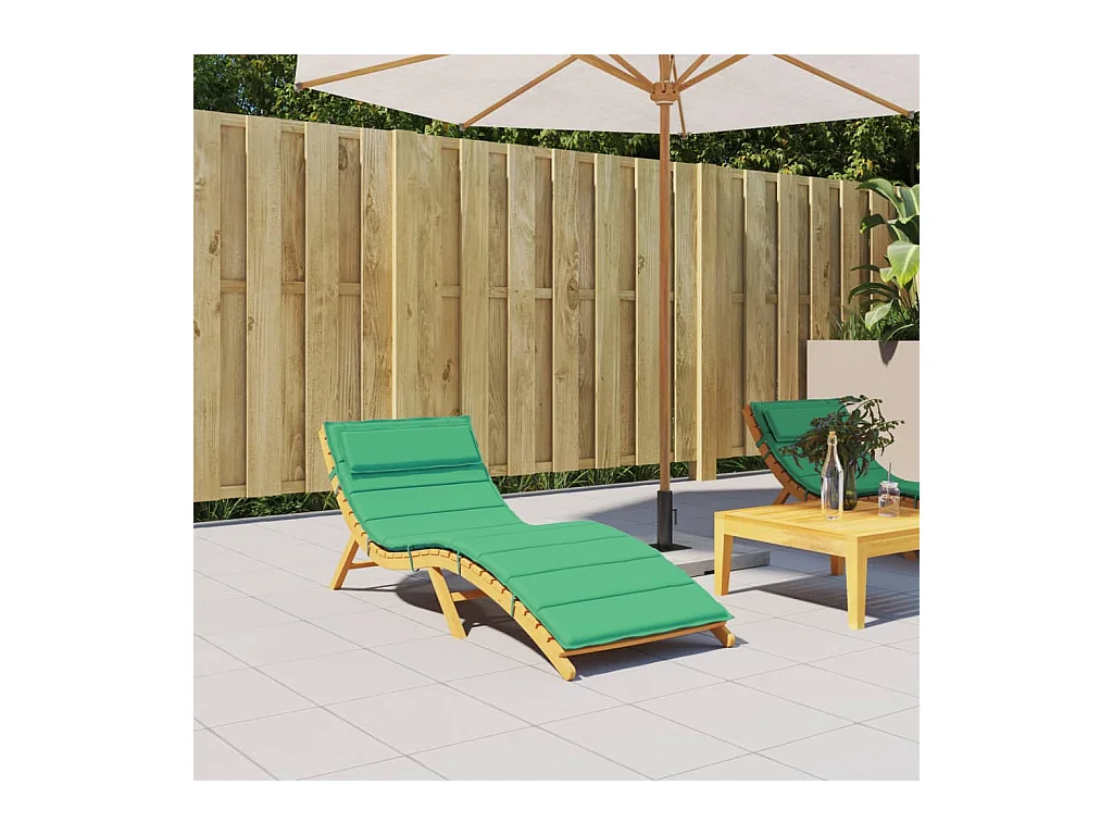 Coussin de chaise longue vert 180x60x3 cm tissu oxford OFR14669