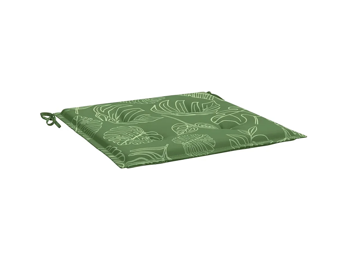 Stoelkussens 6 st bladpatroon 50x50x3 cm stof NL188434