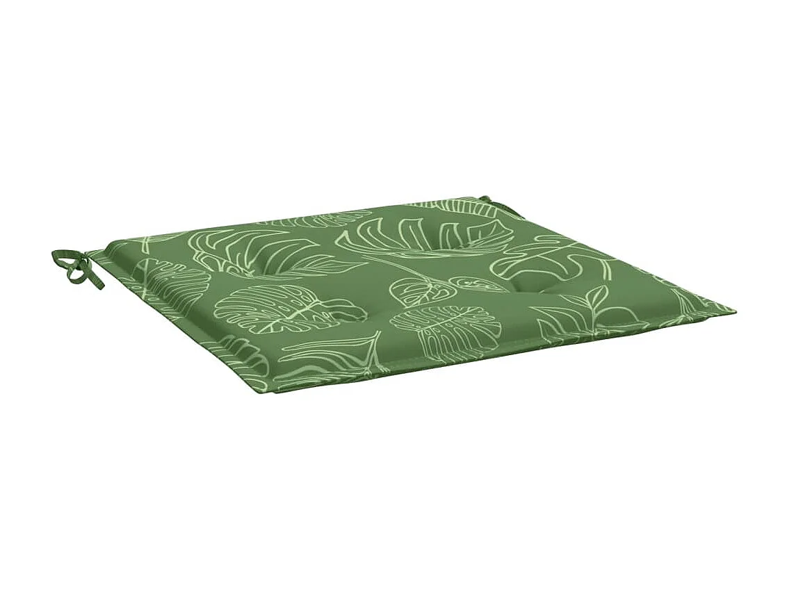 Coussins de chaise Lot de 6 motif de feuilles 50x50x3 cm tissu OFR22606