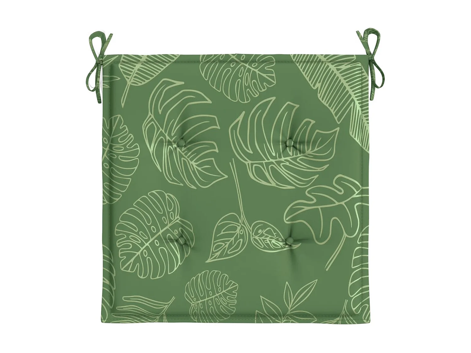 Coussins de chaise Lot de 6 motif de feuilles 50x50x3 cm tissu OFR22606