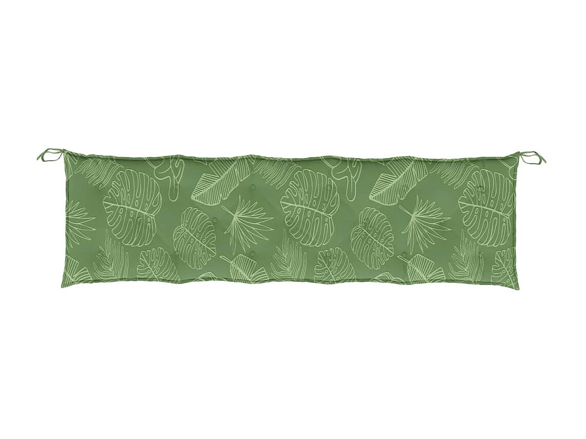 Cojines de banco de jardín 2 uds tela Oxford estampado de hojas ES447655