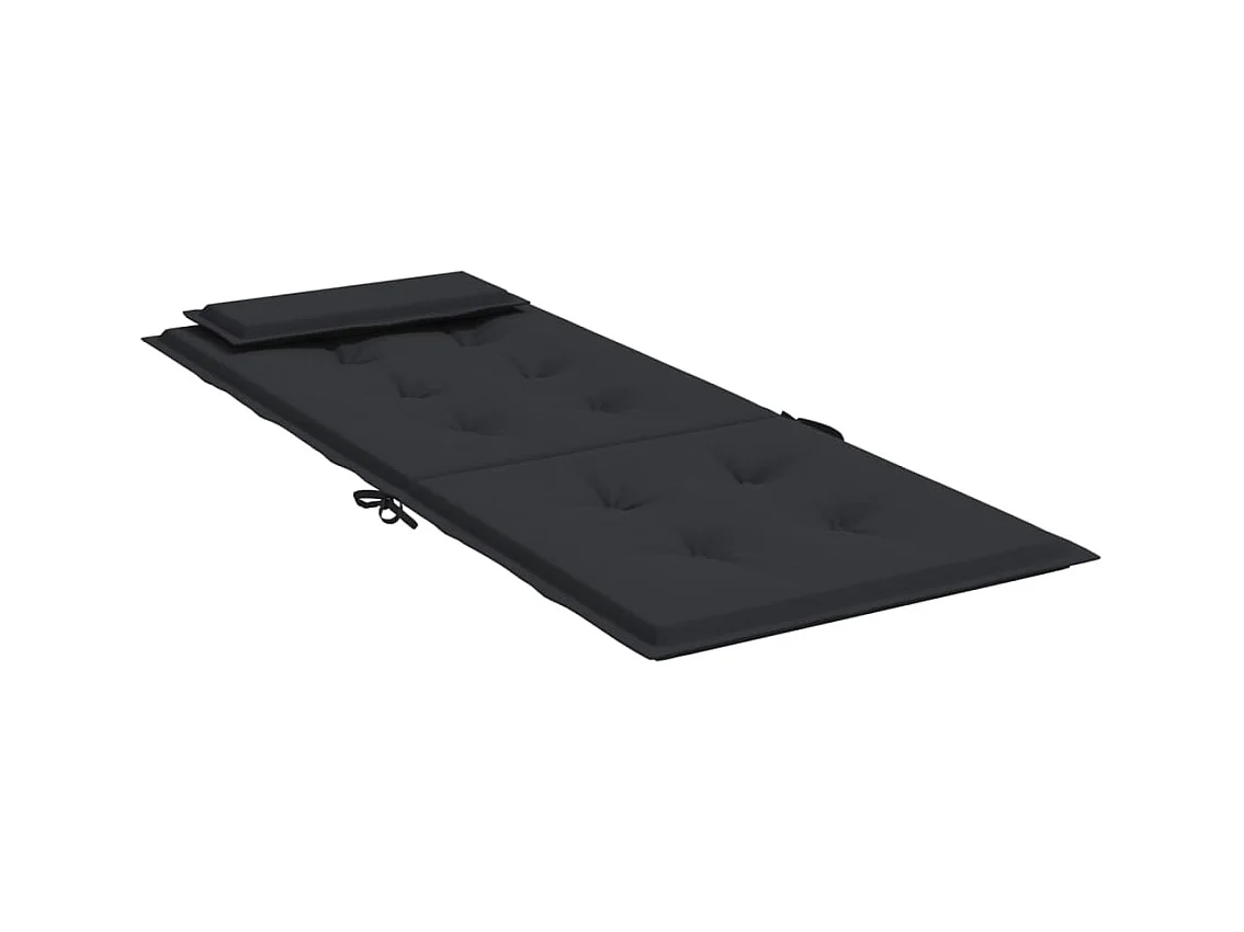 Stoelkussens 4 st hoge rug oxford stof zwart NL383919