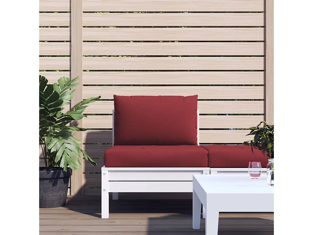 Palletkussens 2 st oxford stof wijnrood NL644669