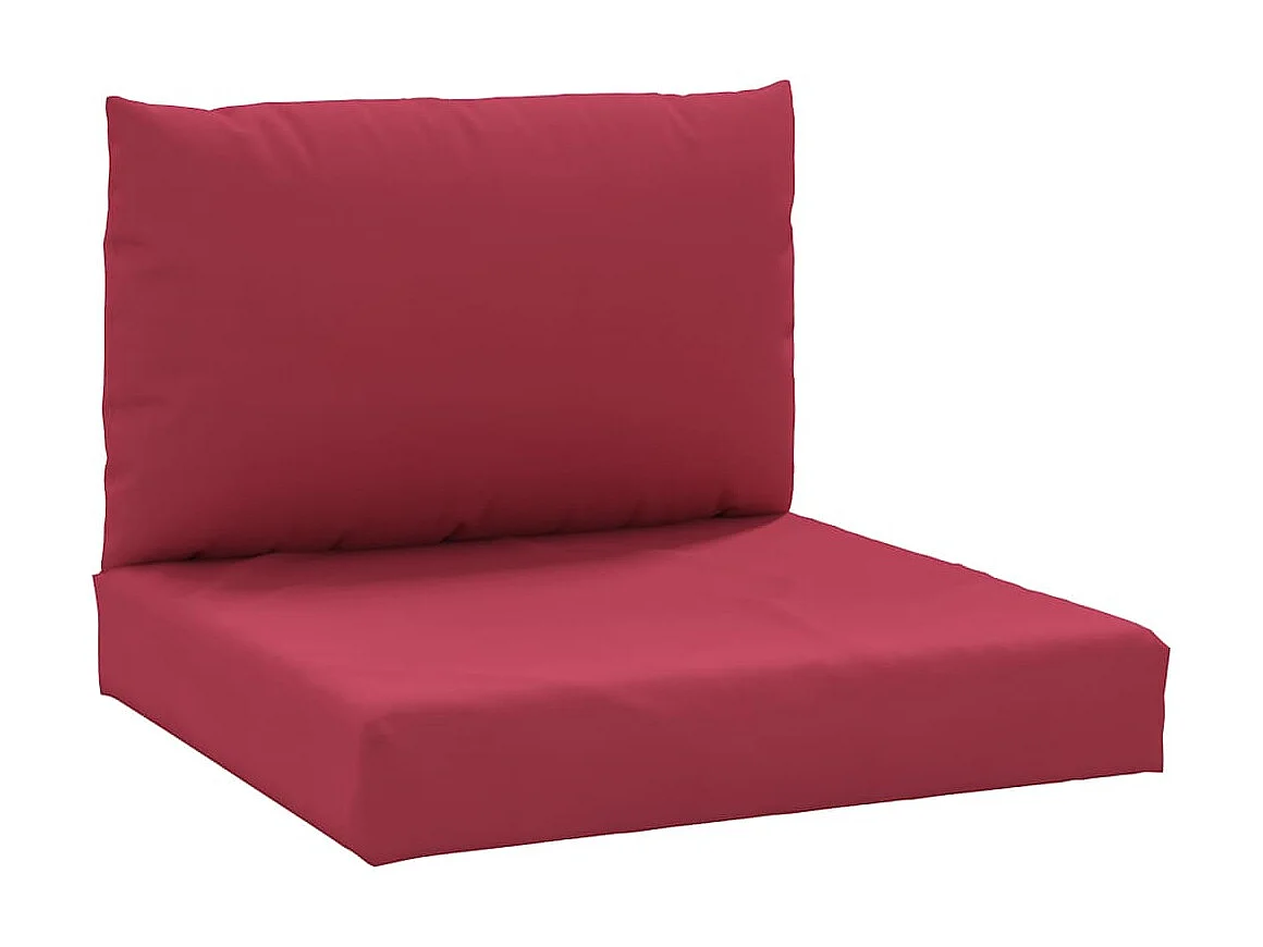 Palletkussens 2 st oxford stof wijnrood NL644669