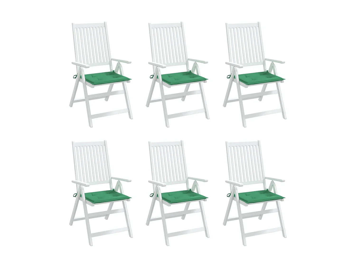 Coussins de chaise de jardin 6 pcs vert 50x50x3 cm tissu oxford OFR25340