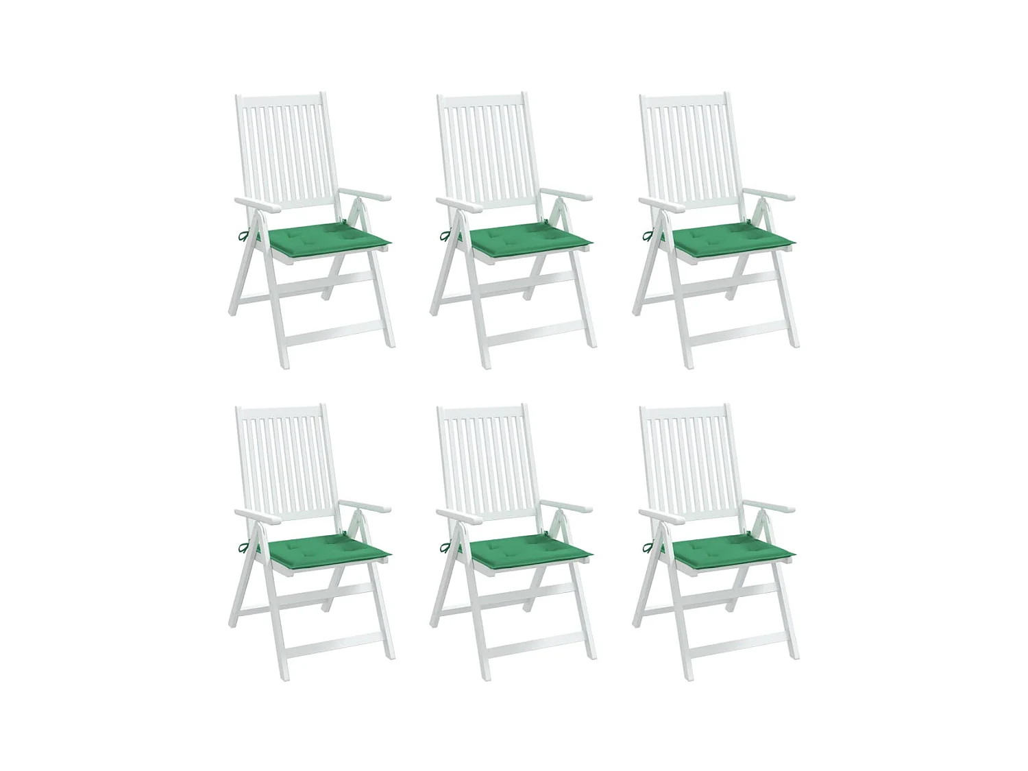 Tuinstoelkussens 6 st 50x50x3 cm oxford stof groen NL228182