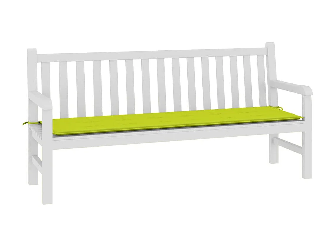 Coussin de banc de jardin vert brillant 180x50x3cm tissu oxford OFR78547