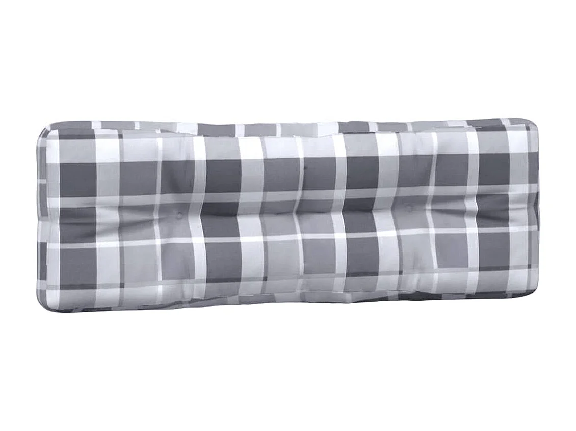 Coussins de palette 5 pcs motif à carreaux gris tissu OFR88538