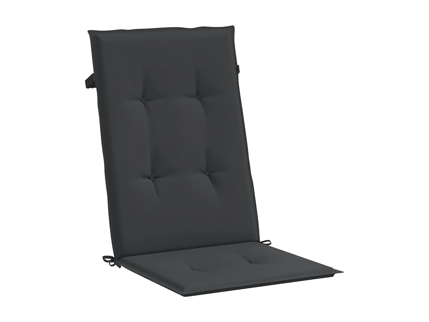 Coussins de chaise de jardin à dossier haut Lot de 6 noir tissu OFR88653