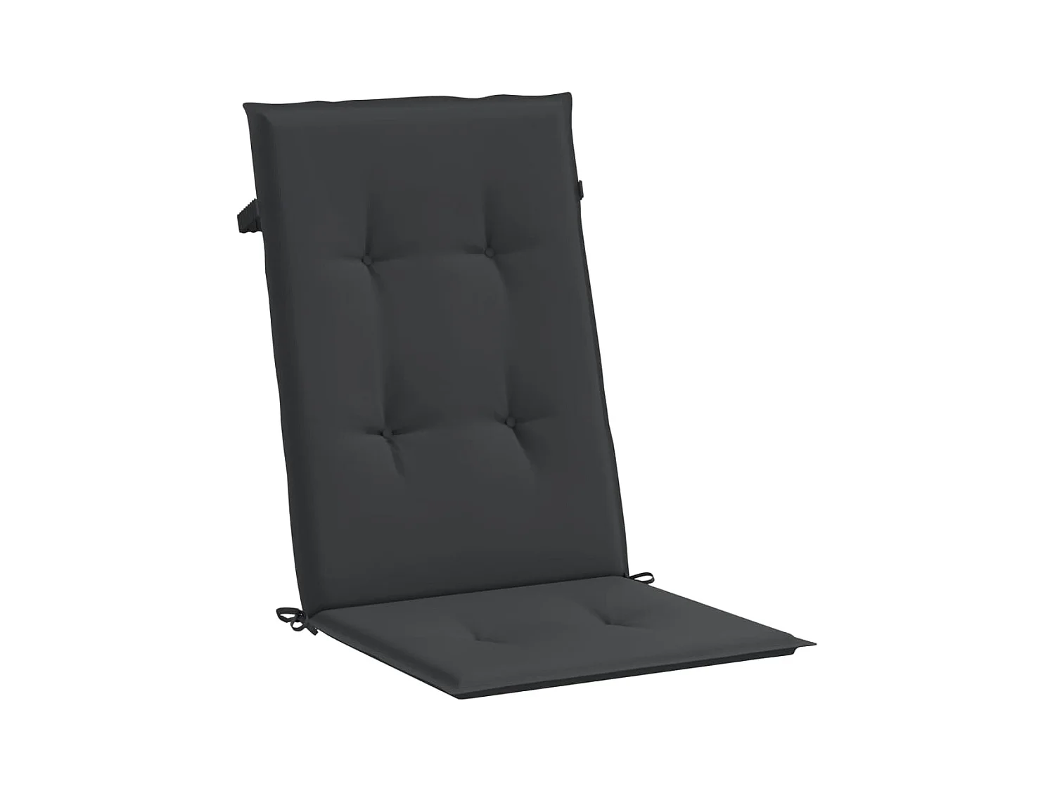 Tuinstoelkussens 6 st hoge rug 120x50x3 cm stof zwart NL695024