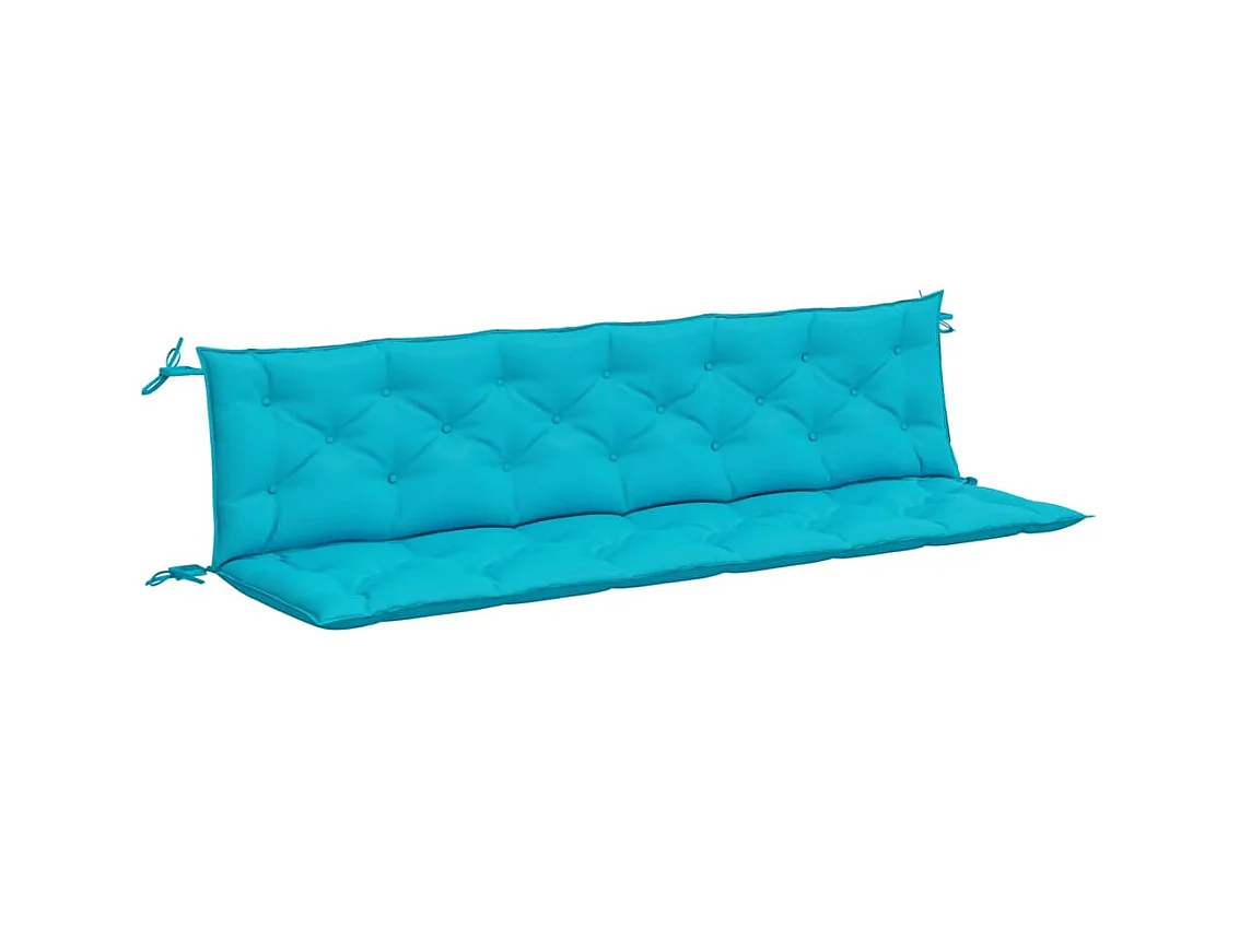 Tuinbankkussens 2 st 200x50x7 cm stof turquoise NL395023