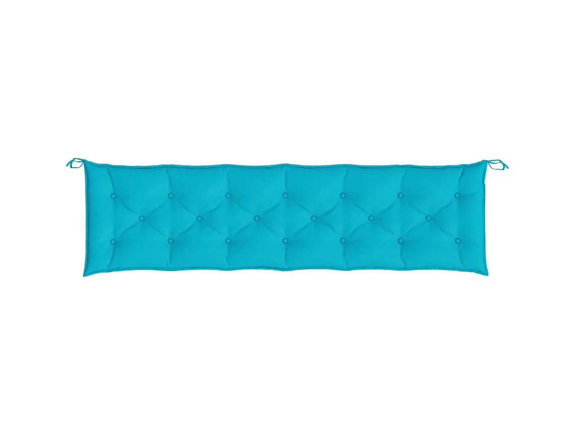 Tuinbankkussens 2 st 200x50x7 cm stof turquoise NL395023