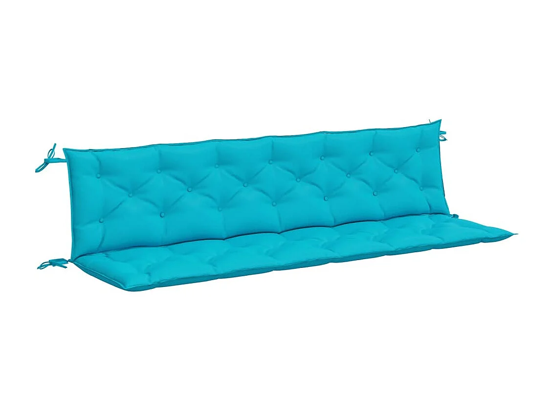Coussins de banc de jardin Lot de 2 turquoise 200x50x7 cm tissu OFR60160