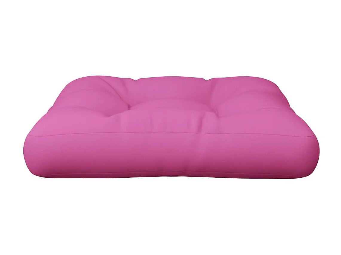 Coussin de palette rose 60x60x12 cm tissu OFR91002