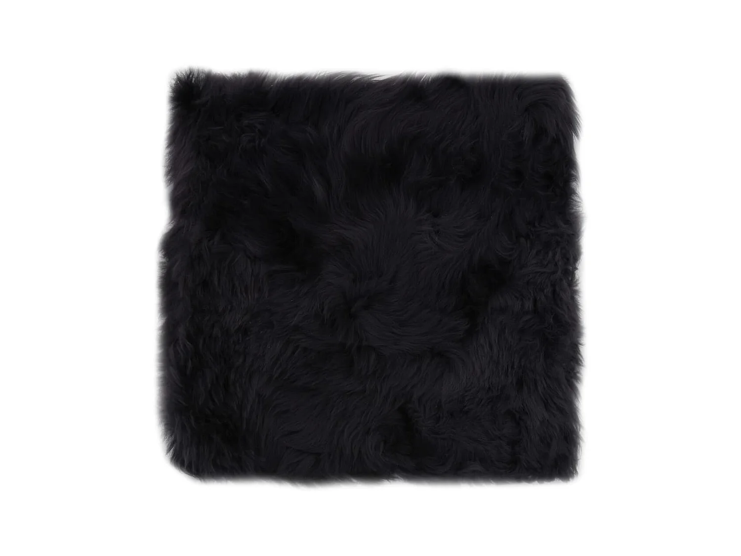 Stoelkussens 2 st 40x40 cm echt schapenvacht donkergrijs NL250886