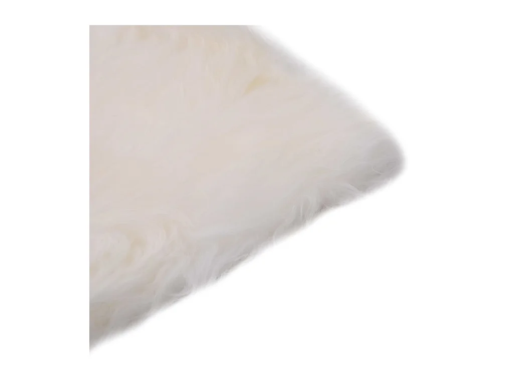 Cojines de sillas 2 uds piel de oveja auténtica blanco 40x40 cm ES604460