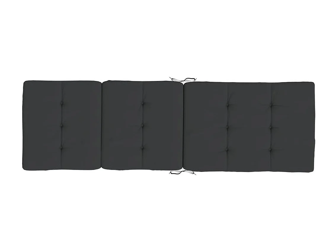 Coussins de chaise longue Lot de 2 noir tissu oxford OFR78386