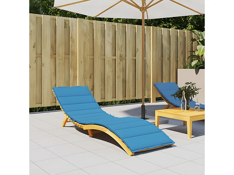 Almofadão p/ espreguiçadeira 200x70x3 cm tecido oxford azul PT484510