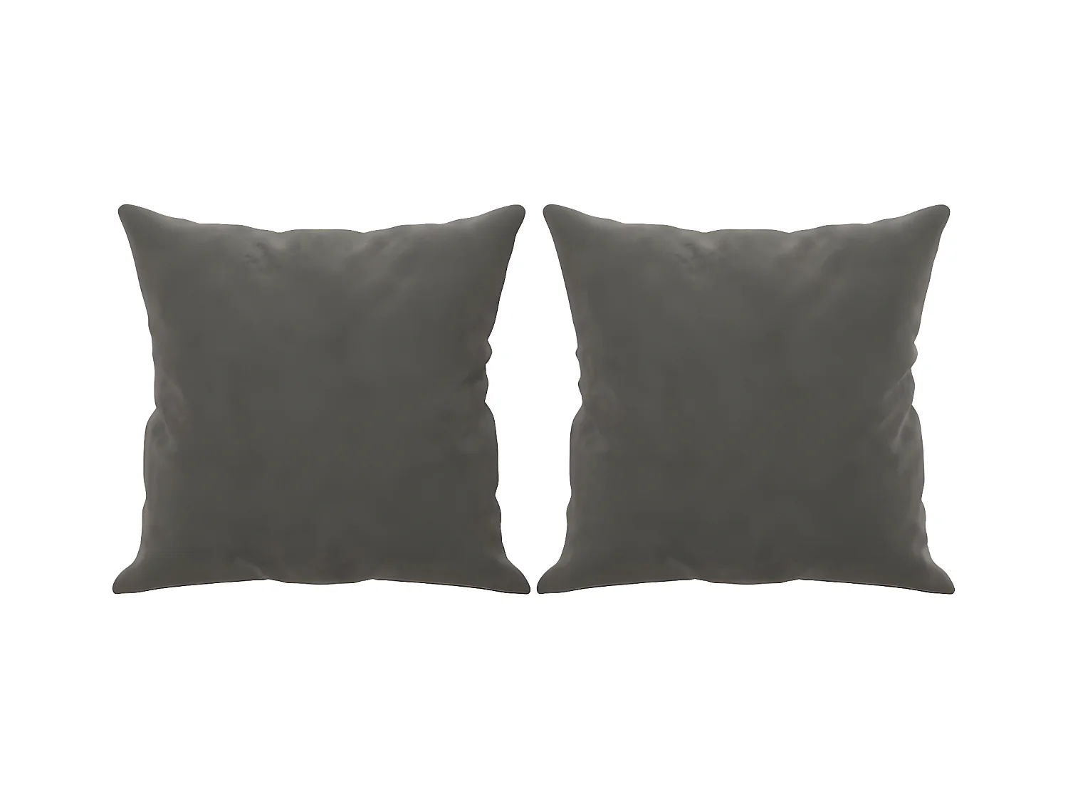 Coussins décoratifs 2 pcs Gris foncé 40x40 cm Velours OFR53563