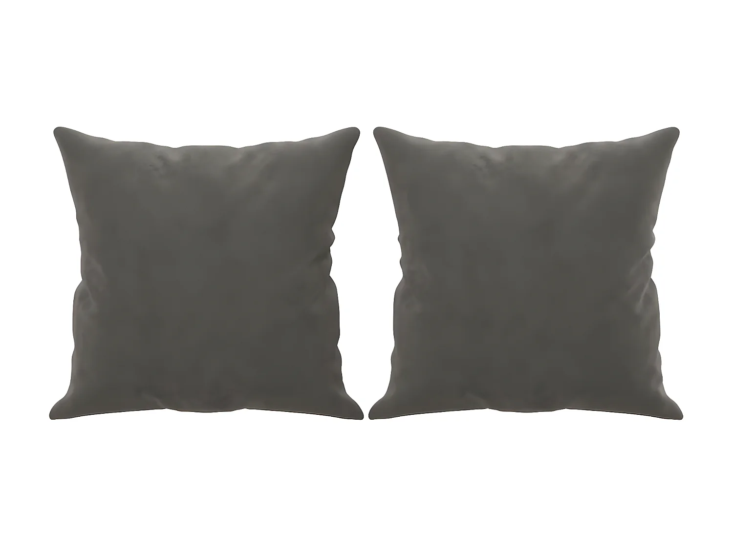 Cojines decorativos 2 uds terciopelo gris oscuro 40x40 cm ES306864