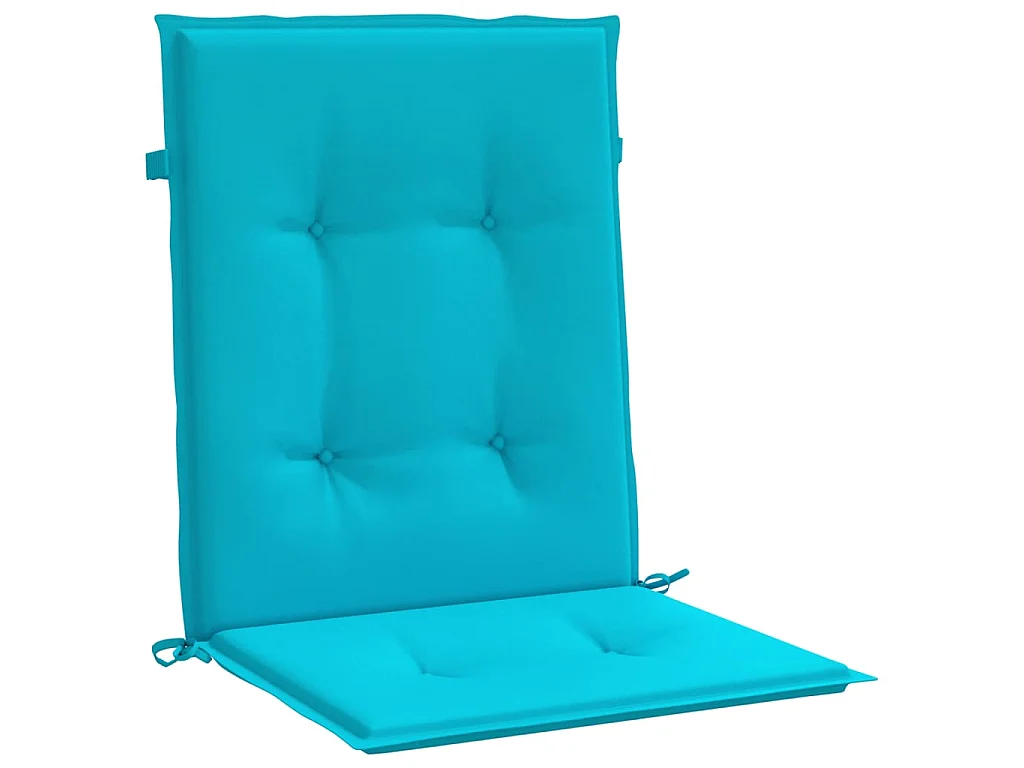 Coussins de chaise à dossier bas 6 pcs turquoise tissu OFR56388