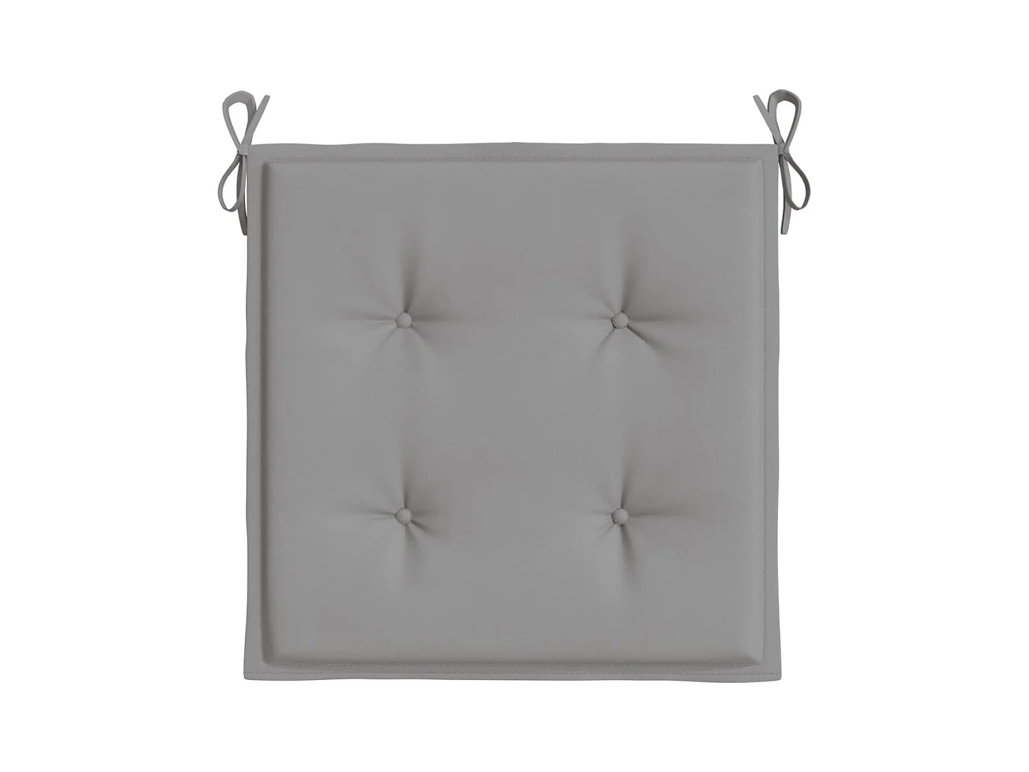 Cojines de silla de jardín 4 uds tela gris 40x40x3 cm ES453804