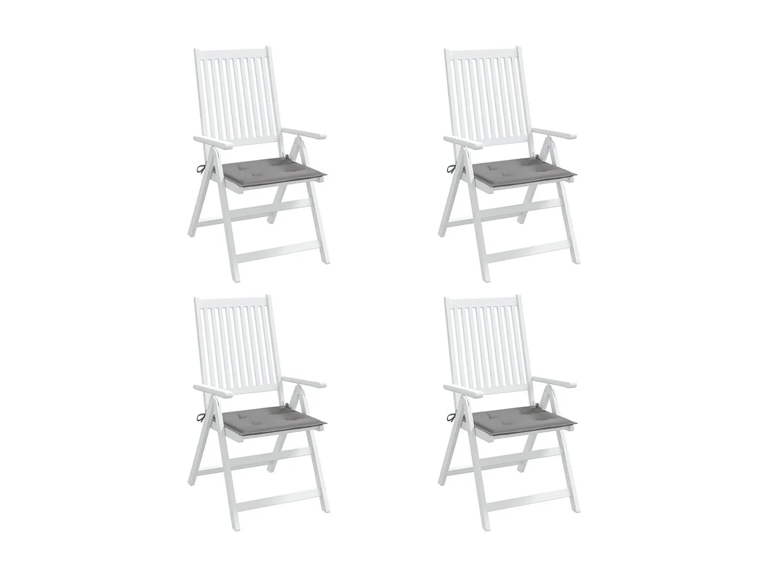 Coussins de chaise de jardin 4 pcs gris 40x40x3 cm tissu oxford OFR27819