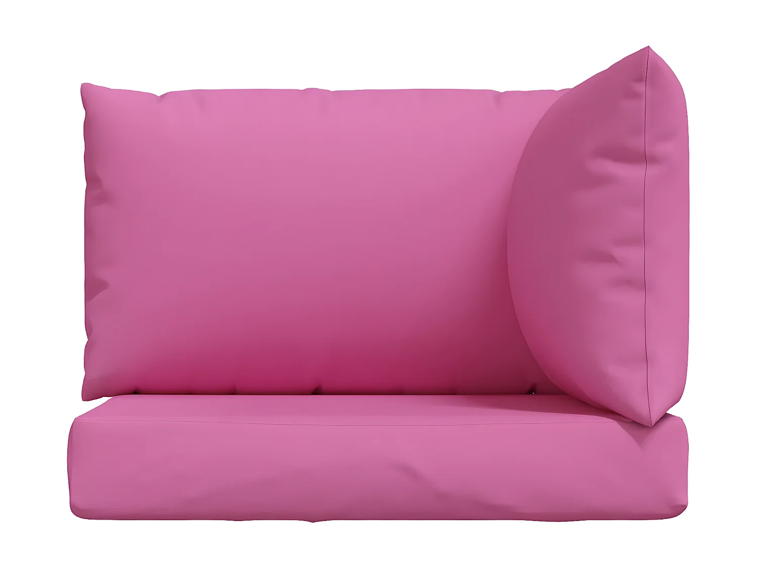 Almofadões p/ móveis de paletes 3 pcs tecido oxford rosa PT950878