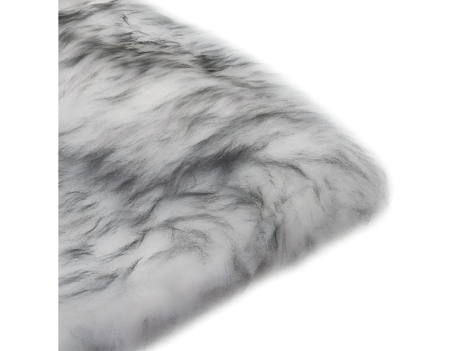 Coussins de chaise 2 pcs Mélange de gris foncé Mouton véritable OFR40868