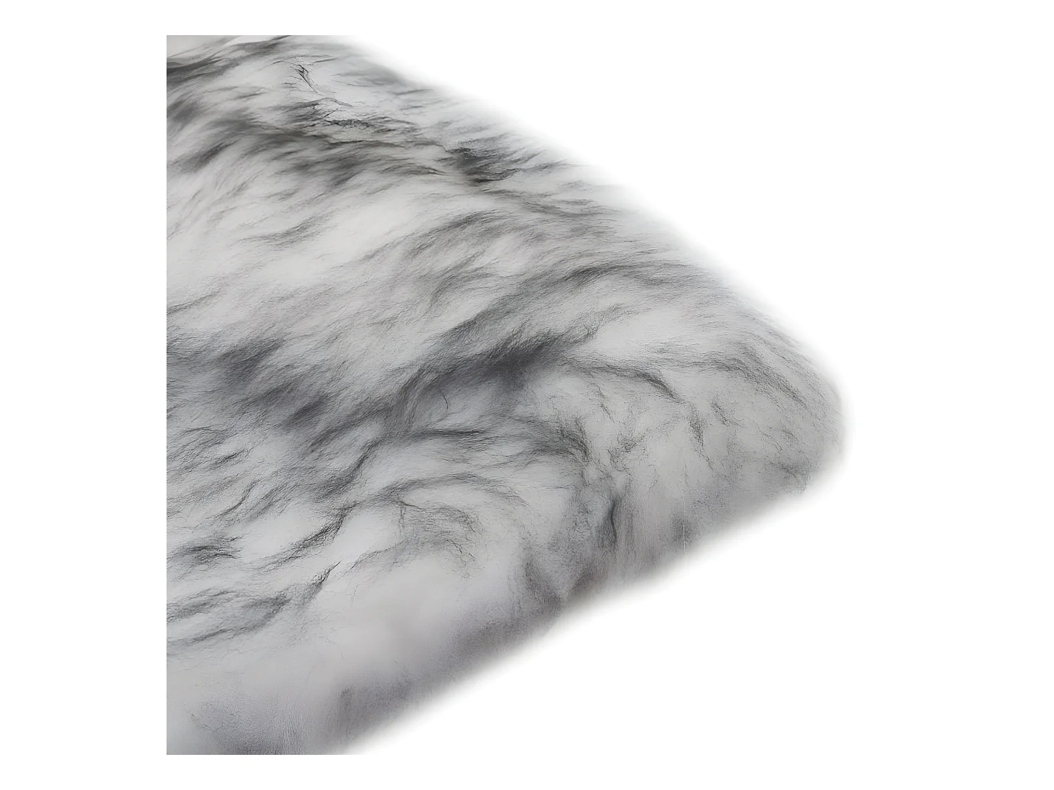 Stoelkussens 2 st 40x40 cm schapenvacht gemêleerd donkergrijs NL839217