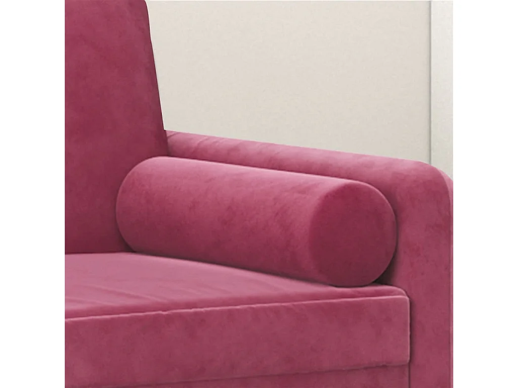 Coussins décoratifs 2 pcs Rouge bordeaux Ø15x50 cm Velours OFR64467