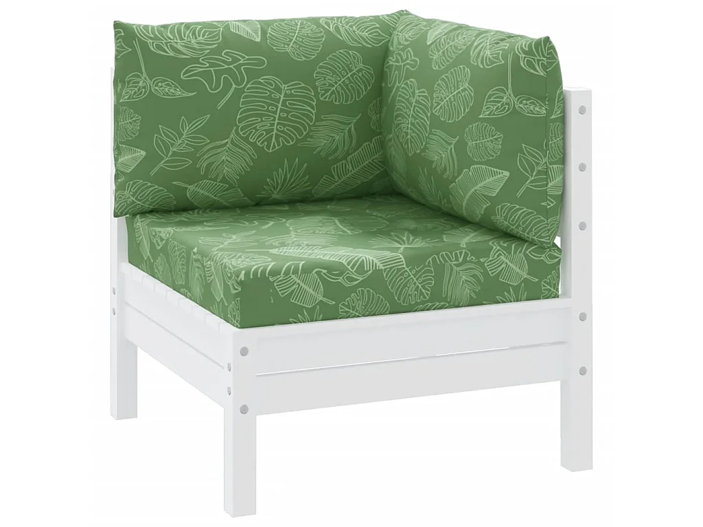 Coussins de palette 3 pcs motif de feuilles tissu Oxford OFR12467