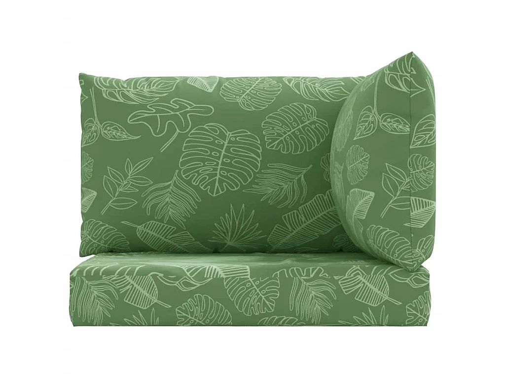 Coussins de palette 3 pcs motif de feuilles tissu Oxford OFR12467