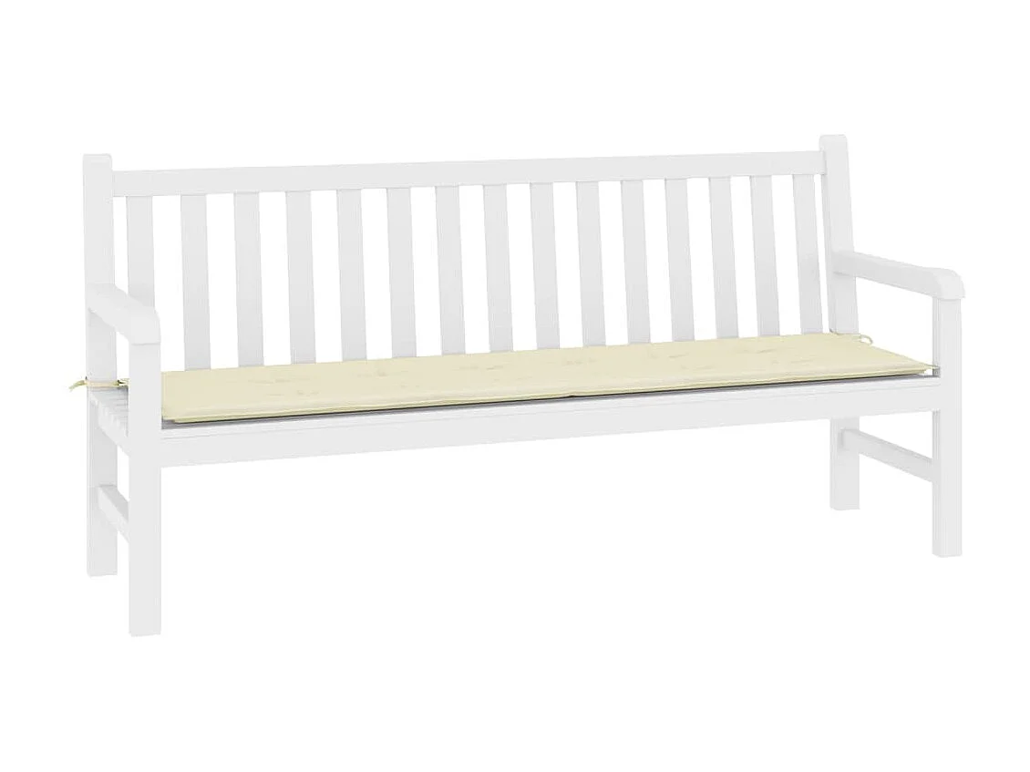 Coussin de banc de jardin crème 180x50x3 cm tissu oxford OFR59337