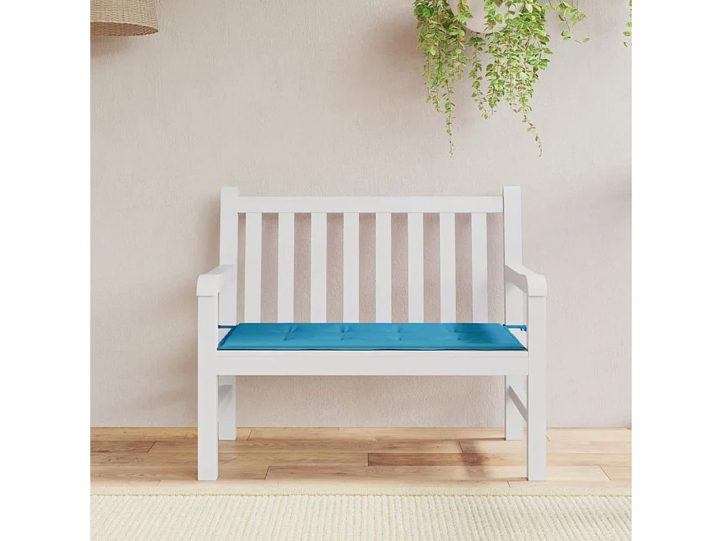 Cojín de banco de jardín tela Oxford azul 100x50x3 cm ES156052