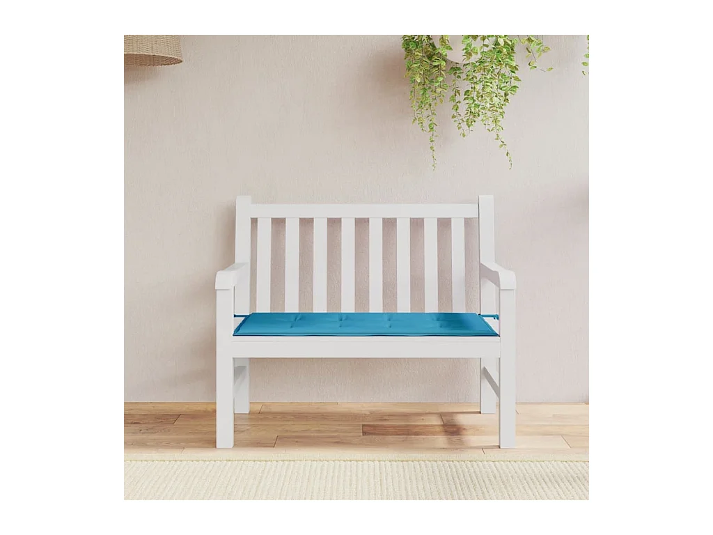 Coussin de banc de jardin bleu 100x50x3 cm tissu oxford OFR88337