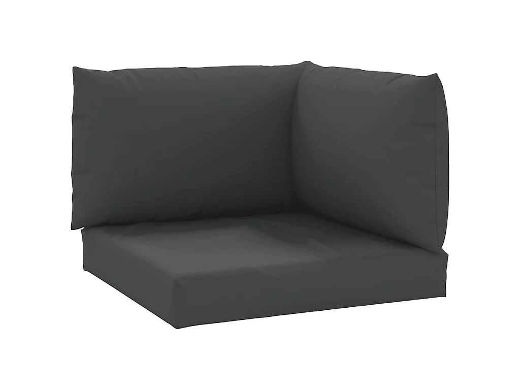 Cojines para palés 3 unidades tela Oxford negro ES841425