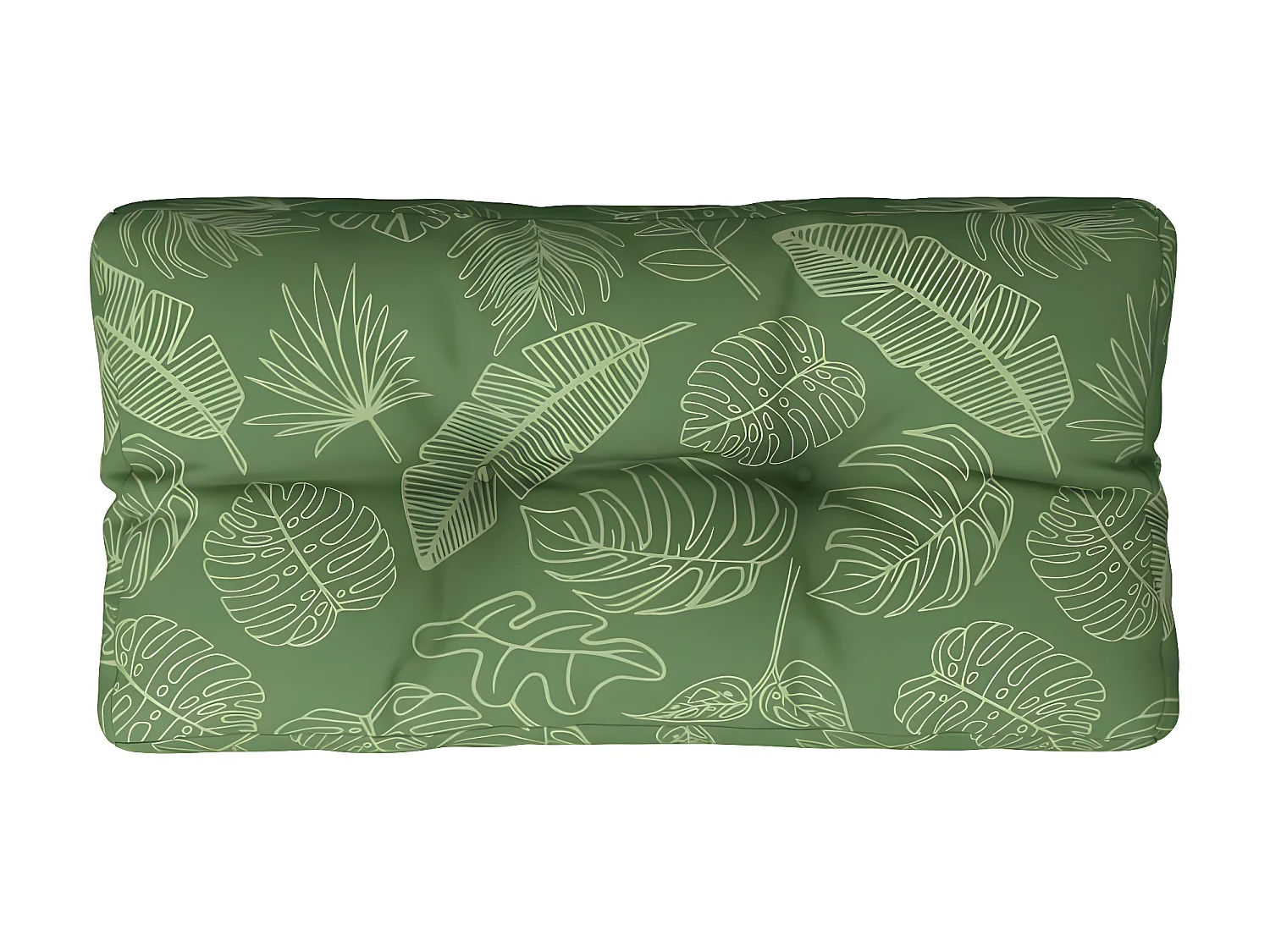 Coussin de palette motif de feuilles 70x40x12 cm tissu OFR93363