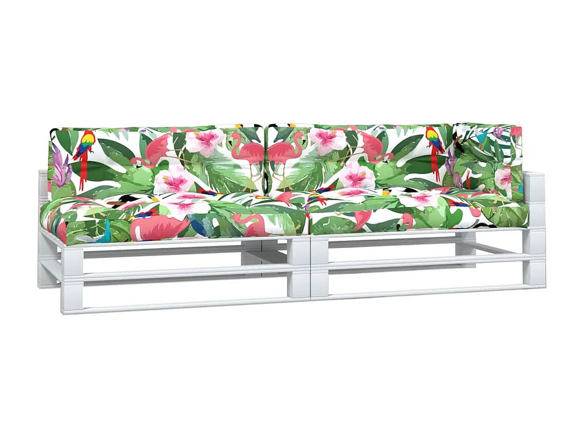 Almofadões p/ paletes 2 pcs tecido multicolor PT460625